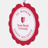 Stony Brook University | Woordmerk Ornament Kaart (Links)