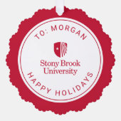 Stony Brook University | Woordmerk Ornament Kaart (Voorkant)
