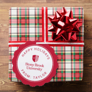 Stony Brook University Woordmerk Ornament Kaart