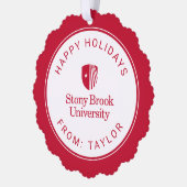 Stony Brook University | Woordmerk Ornament Kaart (Links)