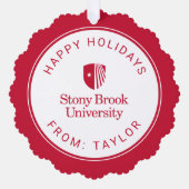 Stony Brook University | Woordmerk Ornament Kaart (Voorkant)
