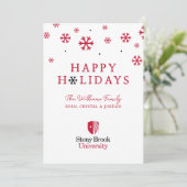 Stony Brook University | Wordmark Feestdagenkaart (Staand voorkant)