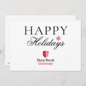 Stony Brook University | Wordmark Feestdagenkaart (Voorkant / Achterkant)