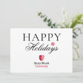 Stony Brook University | Wordmark Feestdagenkaart (Staand voorkant)
