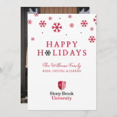 Stony Brook University | Wordmerk Feestdagenkaart (Voorkant / Achterkant)