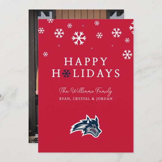 Stony Brook University | Zeewolven Feestdagenkaart (Voorkant / Achterkant)