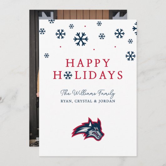 Stony Brook University | Zeewolven Feestdagenkaart (Voorkant / Achterkant)