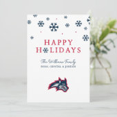 Stony Brook University | Zeewolven Feestdagenkaart (Staand voorkant)