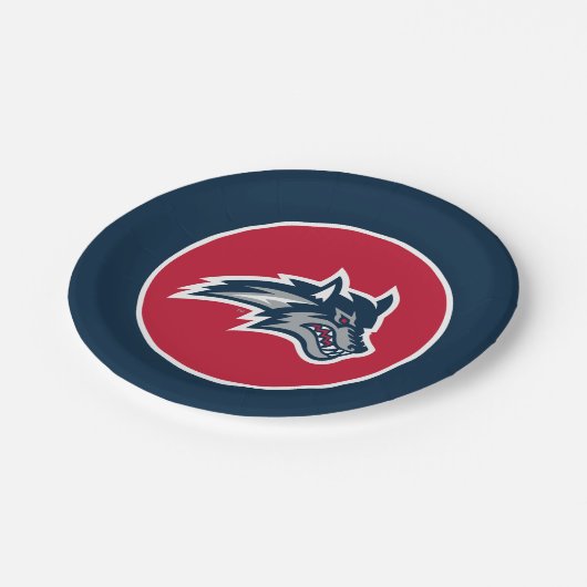 Stony Brook University | Zeewolven Papieren Bordje (Gekanteld)