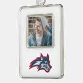 Stony Brook University | Zeewolven Verzilverd Omlijst Ornament (Links)