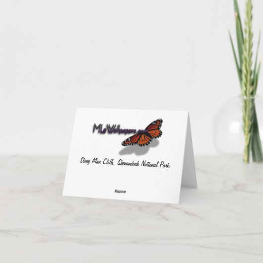 Stony Man Cliffs in het Shenandoah National Park Kaart (Achterkant)