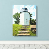 Stony Point Lighthouse, New York Canvas Afdruk (Insitu (Houten vloer))