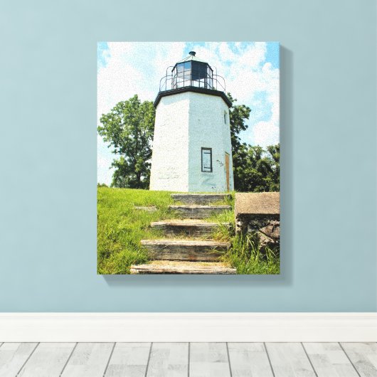 Stony Point Lighthouse, New York Canvas Afdruk (Insitu (Houten vloer))