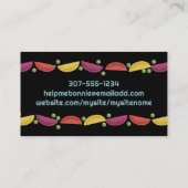 Stoofpot groenten kookles chef culinair visitekaartje (Achterkant)