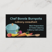 Stoofpot groenten kookles chef culinair visitekaartje (Voorkant)