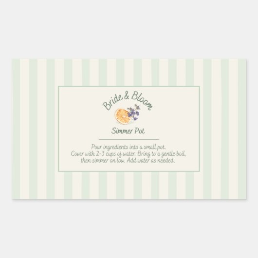 Stookplaat Simmer Pot Kit Rechthoekige Sticker (Voorkant)