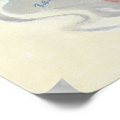 Stool duiven sexy badkamer retro-pinup meisje poster (Hoek)