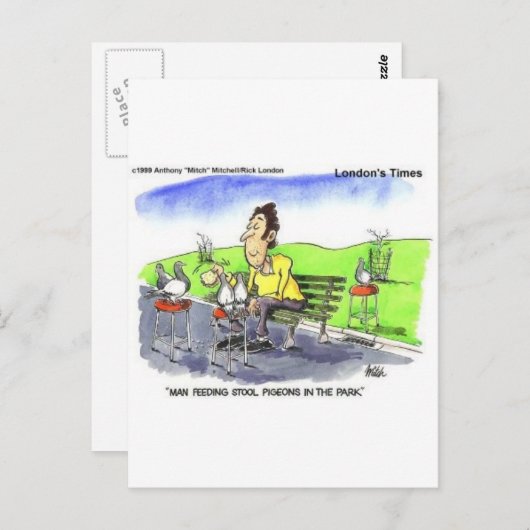 Stool Pigeons Funny Gifts T - shirts & Collectible Briefkaart (Voorkant / Achterkant)