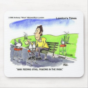 Stool Pigeons Funny Gifts T - shirts & Collectible Muismat