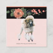 Stoole op Black Melon Floral Vierkante Visitekaartje (Achterkant)