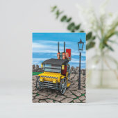 Stoom Cab-Taxi Briefkaart (Staand voorkant)