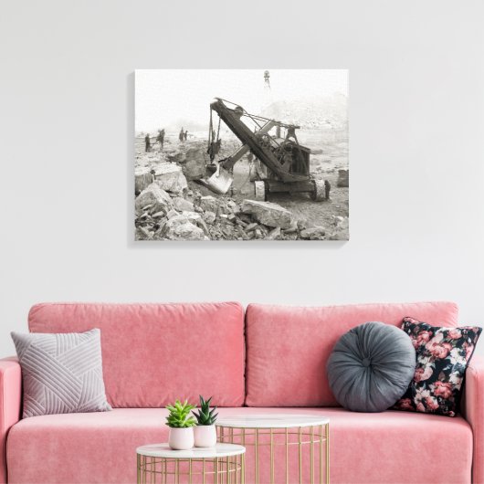 Stoom graafmachine, 1910 canvas afdruk (Insitu (Woonkamer))