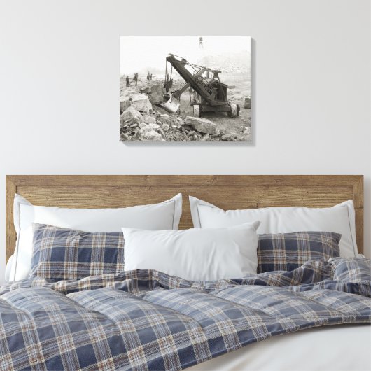 Stoom graafmachine, 1910 canvas afdruk (Insitu (Slaapkamer))