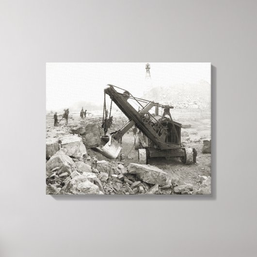 Stoom graafmachine, 1910 canvas afdruk (Voorkant)