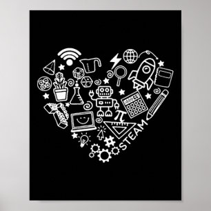 Stoom Hartvorm Stam Leraar Wetenschap Minnaar Byck Poster