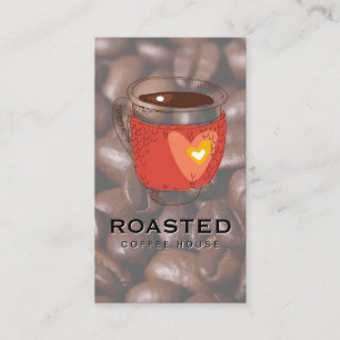 Stoom Kopje Koffie   Koffiebonen   Cafe Visitekaartje