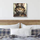 Stoom Punk Cat Canvas Art (Insitu (Slaapkamer))
