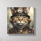 Stoom Punk Cat Canvas Art Afdruk (Voorkant)