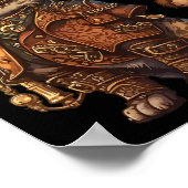 Stoom Punk Cat Kitten Kat Steampunk Poster (Hoek)