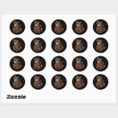 Stoom Punk Cat Kitten Kat Steampunk Ronde Sticker (Vel)