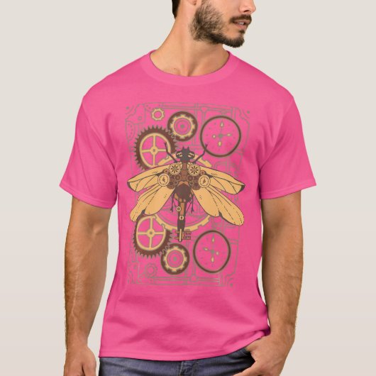 Stoom Punk Dragonfly Mechanische Victoriaans Steam T-shirt (Voorkant)
