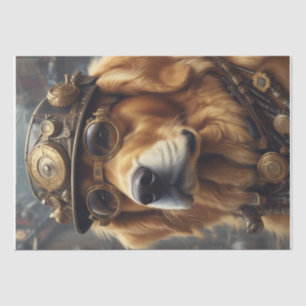 Stoom Punk Golden Retriever tissue/decoupage papie Tissuepapier