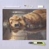 Stoom Punk Golden Retriever tissue/decoupage papie Tissuepapier (Craft)