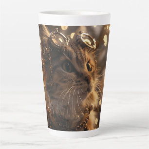 Stoom Punk Kitten Digitale Kunst Latte Mok