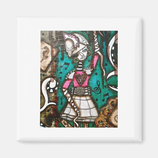 STOOM PUNK MEISJE 4 MAGNEET (Voorkant)