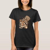 Stoom Punk schedel met Petten bril Steampunk T-shirt (Voorkant)