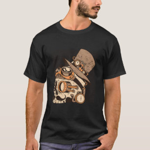Stoom Punk schedel met Petten bril Steampunk T-shirt