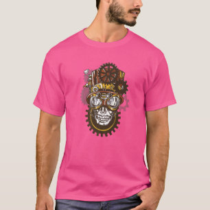 Stoom Punk Schedel Versnellingsbak Hoed Dieren Ste T-shirt