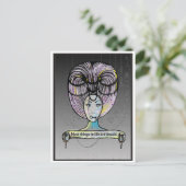 Stoom punk stijl Rococo dame illustratie Briefkaart (Staand voorkant)