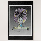 Stoom punk stijl Rococo dame illustratie Legpuzzel (Verticaal)