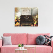 Stoom Punk Vintage Schrijfmachine Canvas Print (Insitu (Woonkamer))