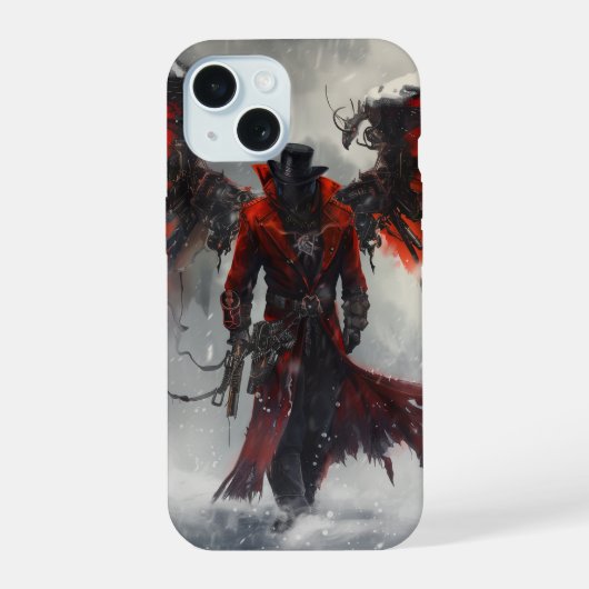 Stoom Punk Vuurdemon v2.0 iPhone 15 Case (Achterkant)