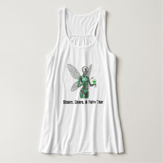 Stoom, tandwielen en sprookjestranen steampunk tanktop