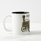 Stoom Tractiemotor Boerderij Tractor Farming Antie Tweekleurige Koffiemok (Links)