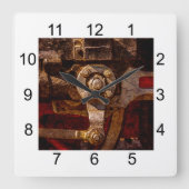  stoom vierkante klok (Voorkant)