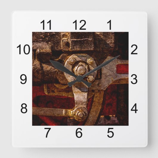  stoom vierkante klok (Voorkant)